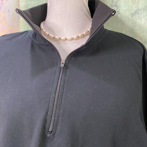 📌Tommy Hilfiger Black Half-Zipper Top Sweatshirt - Picture 3 of 14